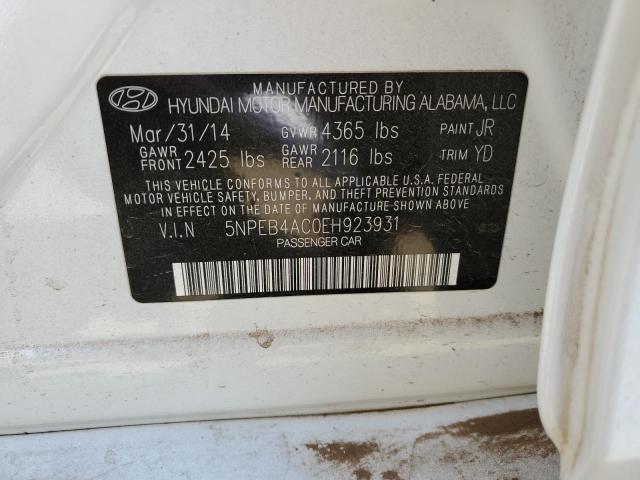 5NPEB4AC0EH923931 Hyundai SONATA GLS