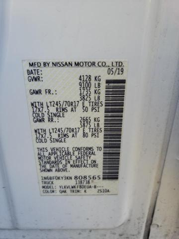 1N6BF0KY3KN808565 Nissan NV 2500 S 10