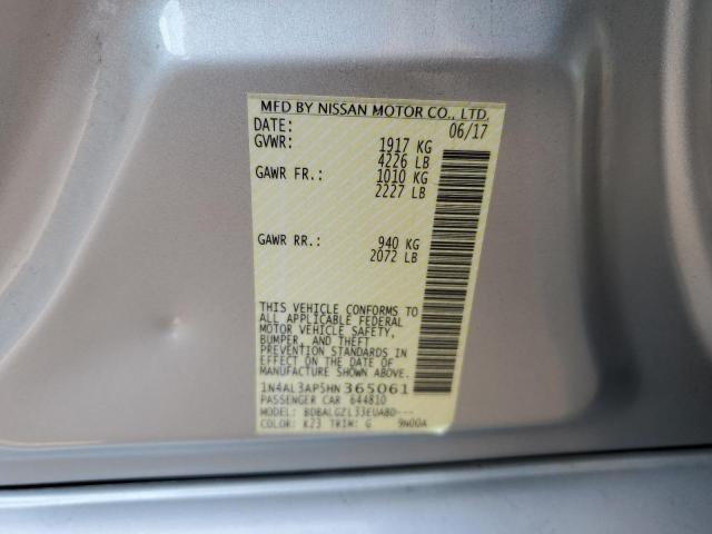 2017 NISSAN ALTIMA 2.5 - 1N4AL3AP5HN365061