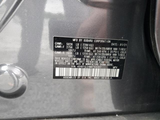4S4BTGLD4M3169302 Subaru Outback Onyx Edition Xt