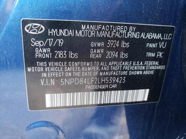 VIN 5NPD84LF2LH539423 2020 HYUNDAI ELANTRA no.12