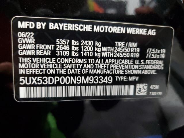 5UX53DP00N9M93349 2022 BMW X3, photo no. 13