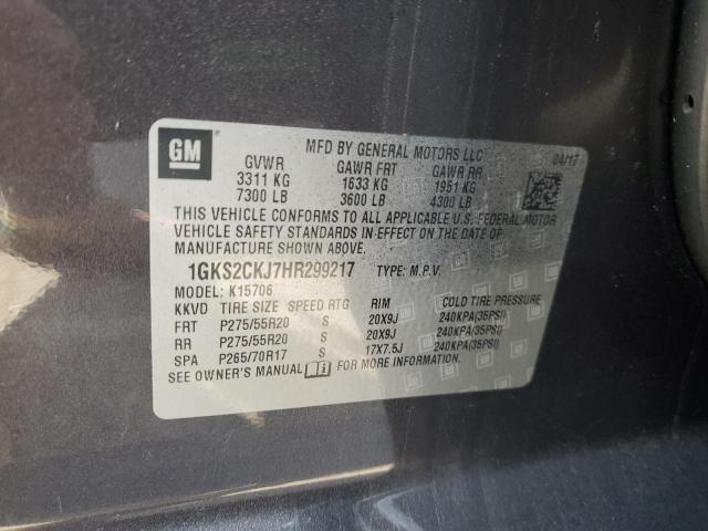 1GKS2CKJ7HR299217 GMC YUKON DENALI