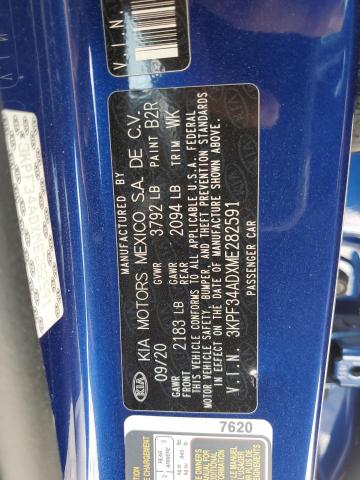 3KPF34ADXME282591 KIA Forte Gt Line
