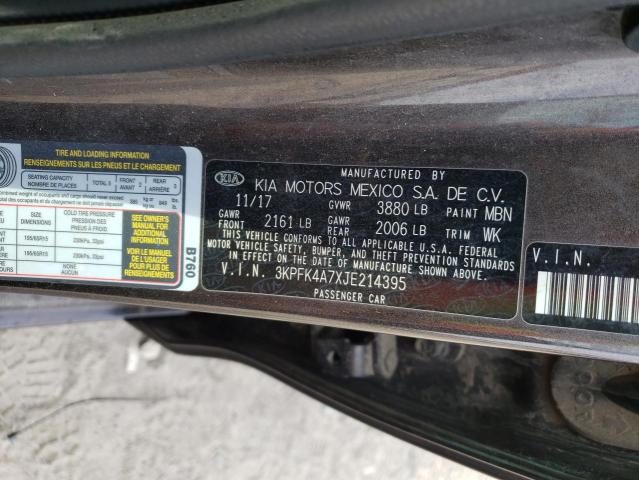 3KPFK4A7XJE214395 KIA FORTE LX