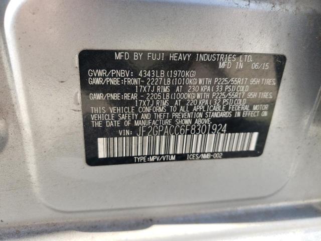 JF2GPACC6F8301924 Subaru Xv Crosstrek 2.0 Premium
