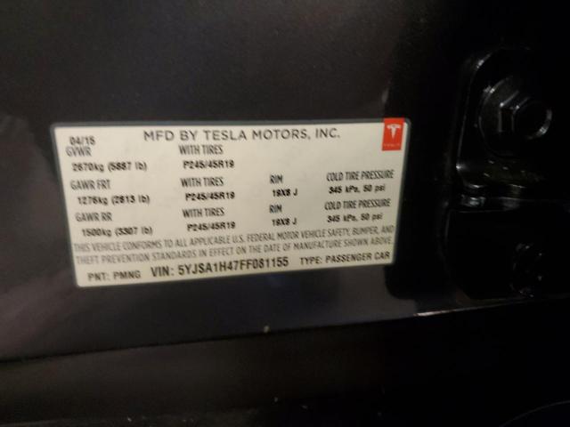 2015 TESLA MODEL S P8 5YJSA1H47FF081155