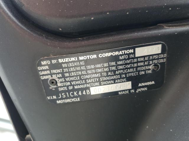 2013 SUZUKI AN400 A JS1CK44B0D2100632