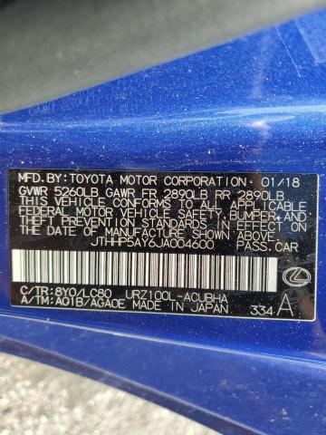 2018 LEXUS LC 500 JTHHP5AY6JA004600
