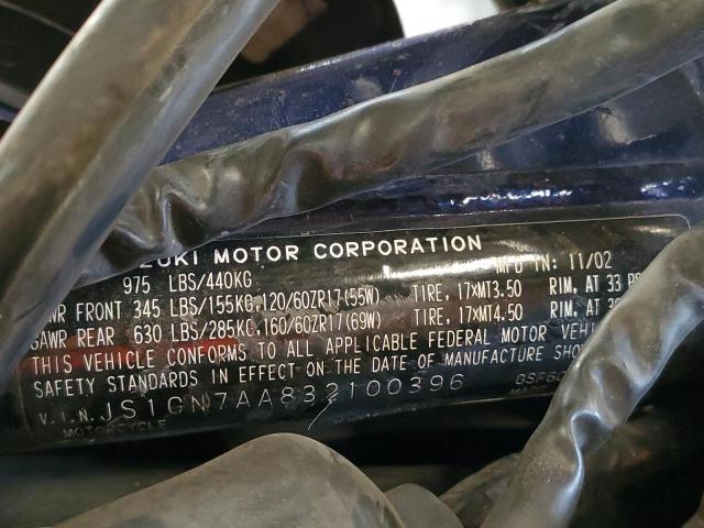 2003 SUZUKI GSF600 S - JS1GN7AA832100396