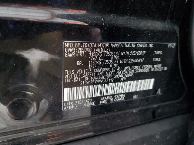 2T3W1RFV9NW187112 Toyota RAV4 XLE 14