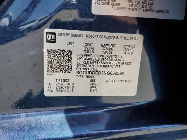 3GCUDDED5NG652592 Chevrolet All Models SILVERADO 12