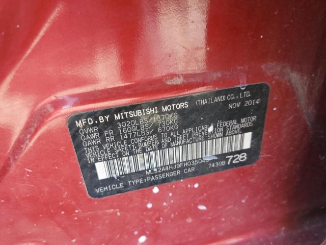 ML32A4HJ9FH035045 Mitsubishi MIRAGE ES
