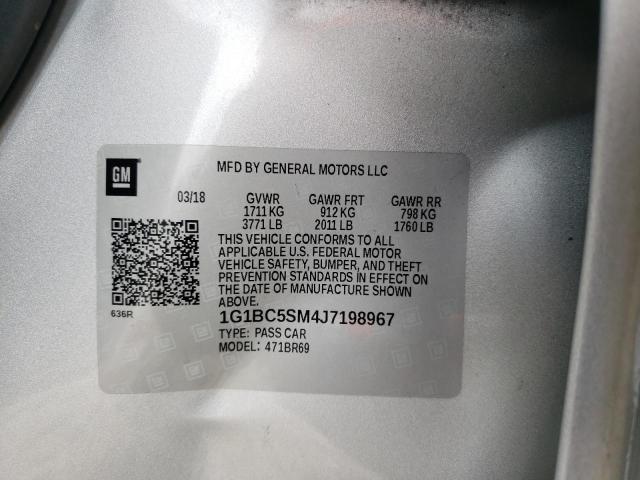 1G1BC5SM4J7198967 Chevrolet CRUZE LS