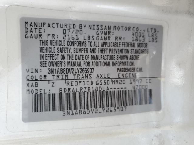 3N1AB8DV2LY265907 Nissan SENTRA SR