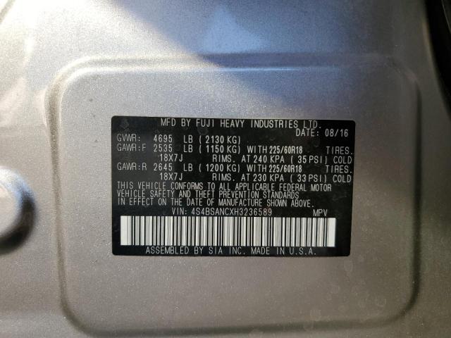 4S4BSANCXH3236589 Subaru Outback 2.5i Limited