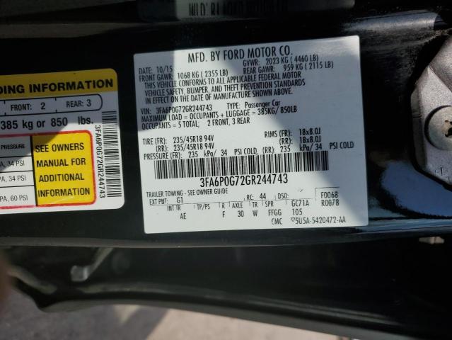 3FA6P0G72GR244743 Ford FUSION S