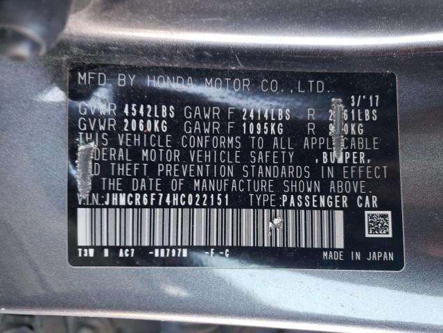 2017 HONDA ACCORD TOU - JHMCR6F74HC022151