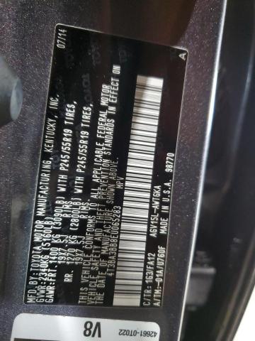 4T3BA3BB8EU065283 Toyota VENZA LE
