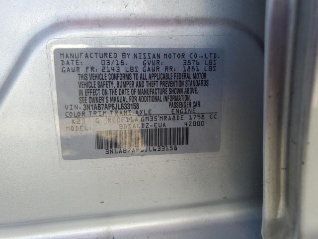 2018 NISSAN SENTRA S/S 3N1AB7AP6JL633158