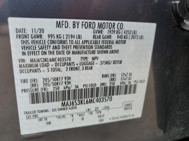 MAJ6S3KL6MC403570 Ford Ecosport Titanium