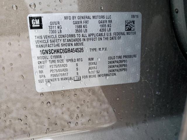 1GNSCHKC6GR464526 Chevrolet Suburban C1500 Lt