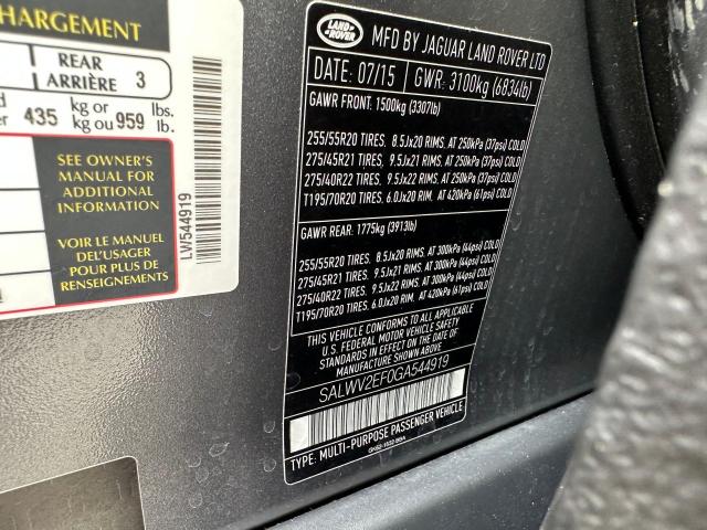 SALWV2EF0GA541919 Land Rover Range Rover Sport Autobiography