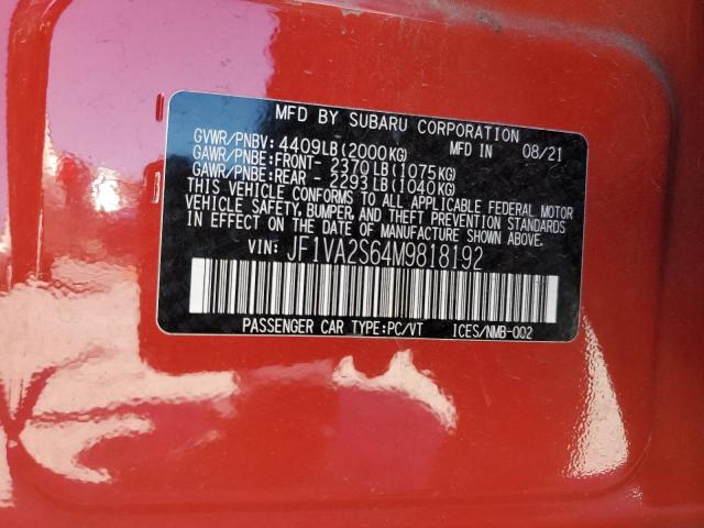 2021 SUBARU WRX STI - JF1VA2S64M9818192