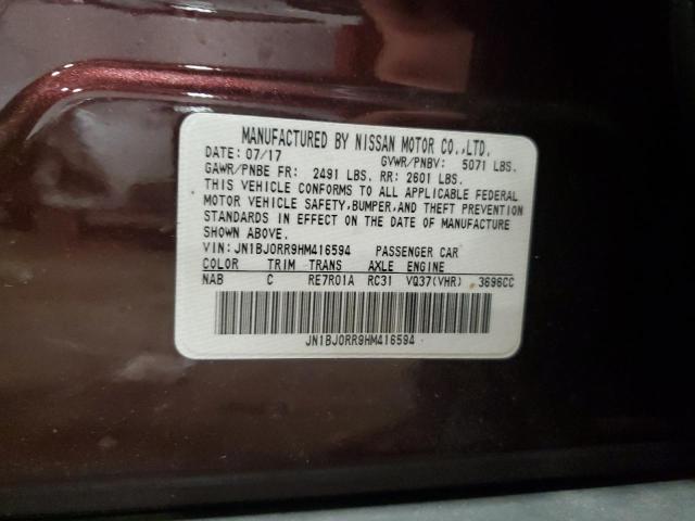 JN1BJ0RR9HM416594 Infiniti QX50