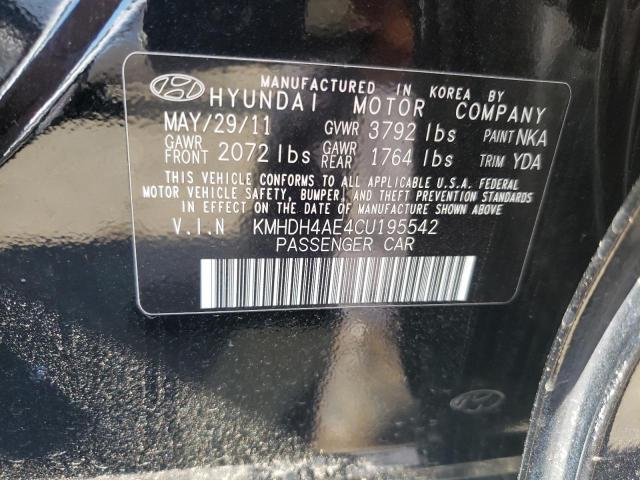 2012 Hyundai Elantra Gls VIN: KMHDH4AE4CU195542 Lot: 68018163