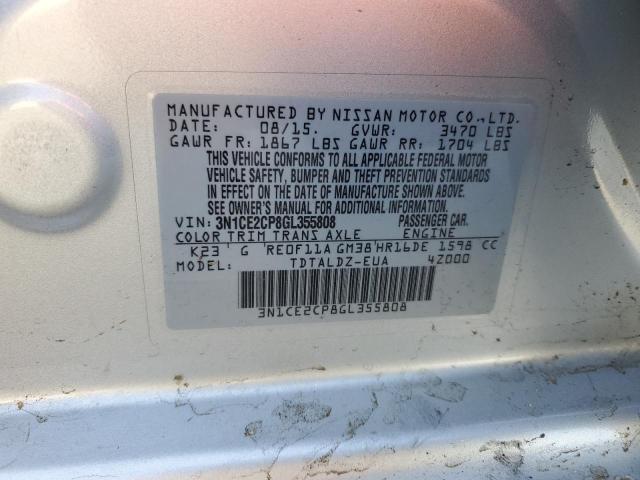 3N1CE2CP8GL355808 Nissan Versa Note S