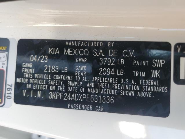 3KPF24ADXPE631336 KIA FORTE LX