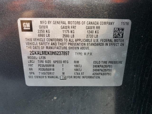 2017 GMC TERRAIN SL - 2GKALMEK0H6237897