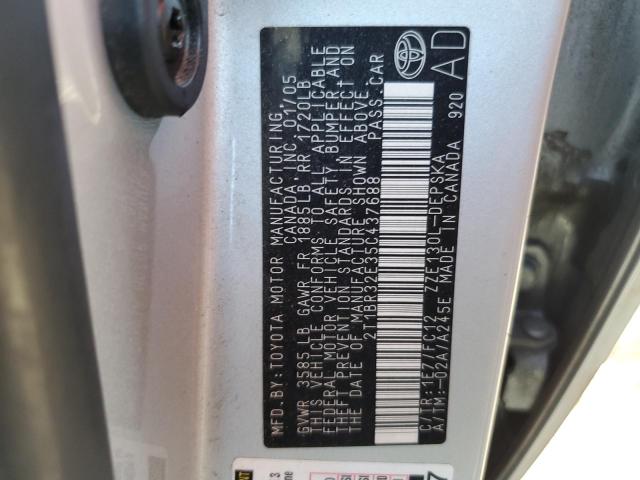 2005 Toyota Corolla Ce VIN: 2T1BR32E35C437688 Lot: 49687964