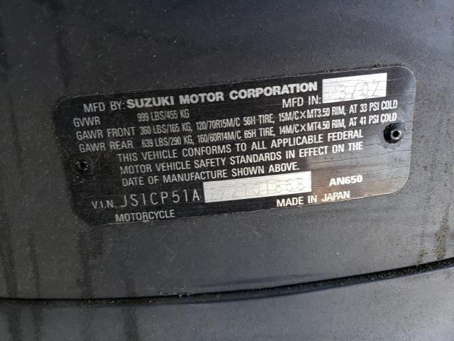 2007 SUZUKI AN650 - JS1CP51A272101868