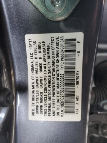 2018 HONDA CIVIC LX - 19XFC2F50JE000282