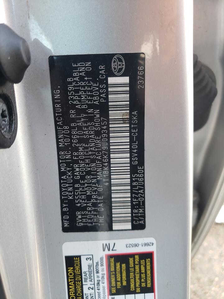 4T1BK46K79U093457 2009 Toyota Camry Se