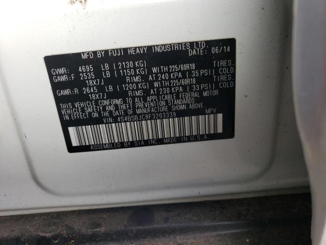 4S4BSBJC8F3203339 Subaru Outback 2.5i Limited