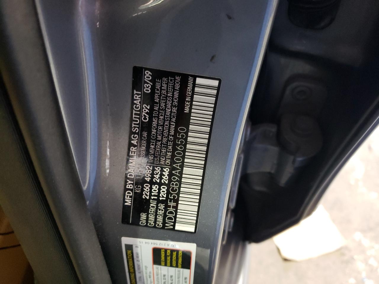 WDDHF5GB9AA006550 2010 Mercedes-Benz E 350