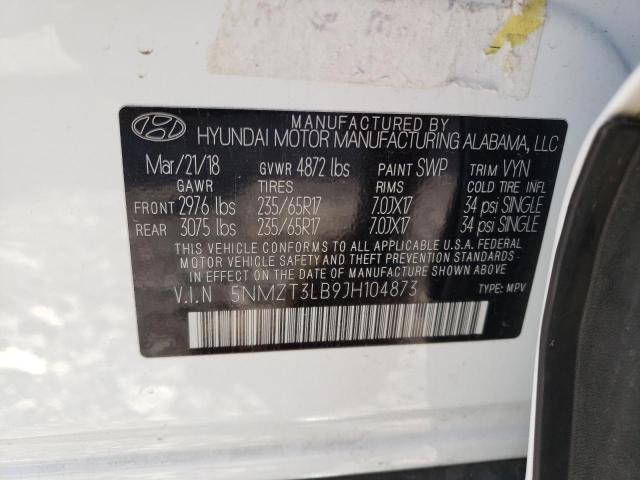 2018 HYUNDAI SANTA FE S - 5NMZT3LB9JH104873