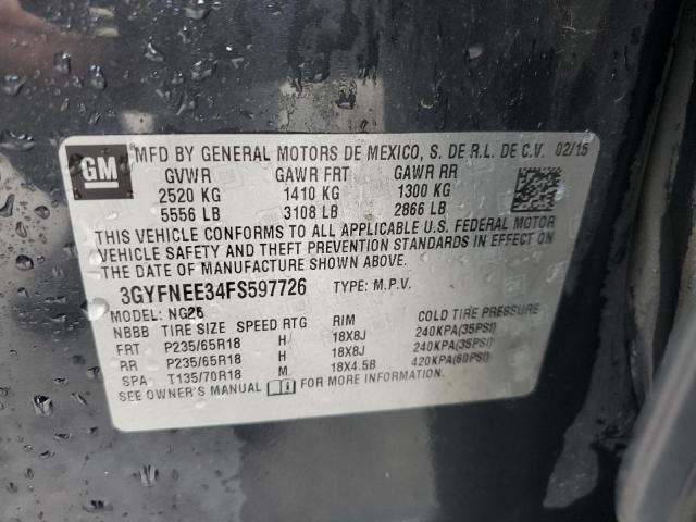 3GYFNEE34FS597726 Cadillac Srx Luxury Collection