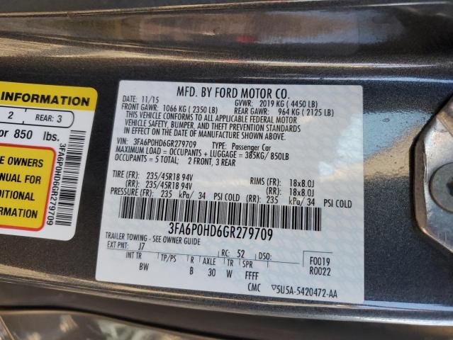 3FA6P0HD6GR279709 2016 FORD FUSION - Image 12