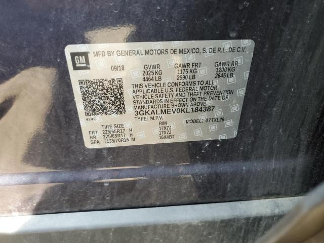 3GKALMEV0KL184387 GMC Terrain Sle