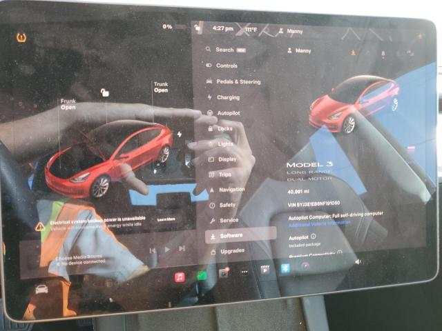 2022 TESLA MODEL 3 AW 5YJ3E1EB6NF191060