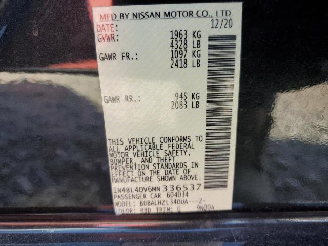 1N4BL4DV6MN336537 Nissan ALTIMA SV