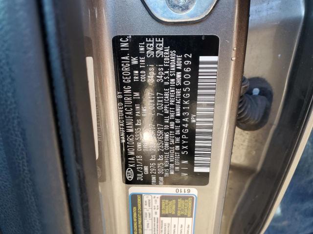 5XYPG4A31KG500692 KIA SORENTO L