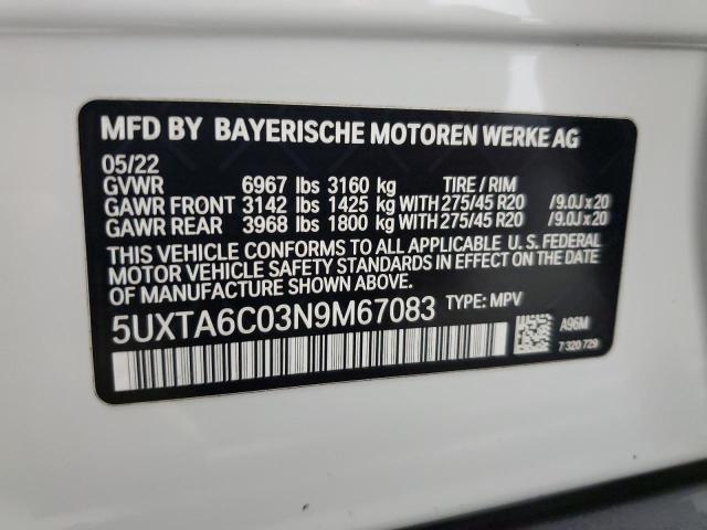 5UXTA6C03N9M67083 BMW X5 XDRIVE4 13