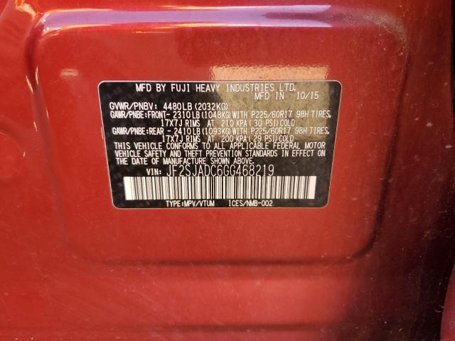 JF2SJADC6GG468219 Subaru Forester 2.5i Premium