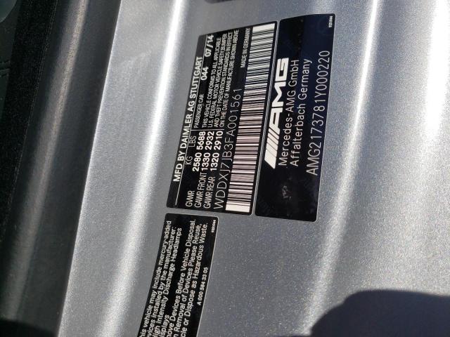 WDDXJ7JB3FA001561 Mercedes-Benz S 63 AMG