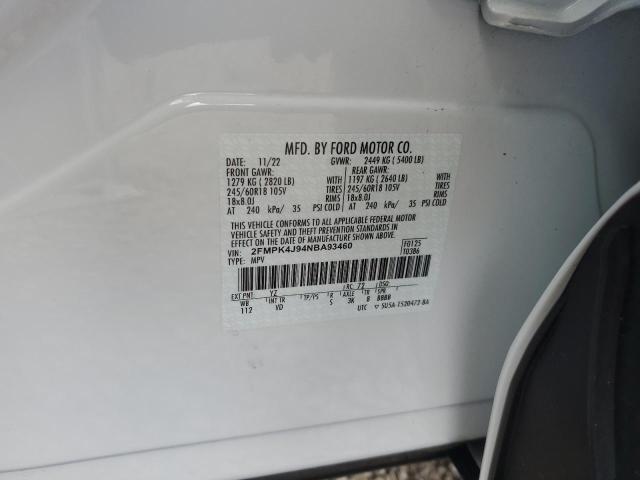 2FMPK4J94NBA93460 2022 FORD EDGE, photo no. 12